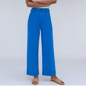 Everlane The Organic Twill Wide-Leg Pant in Lapis Blue
